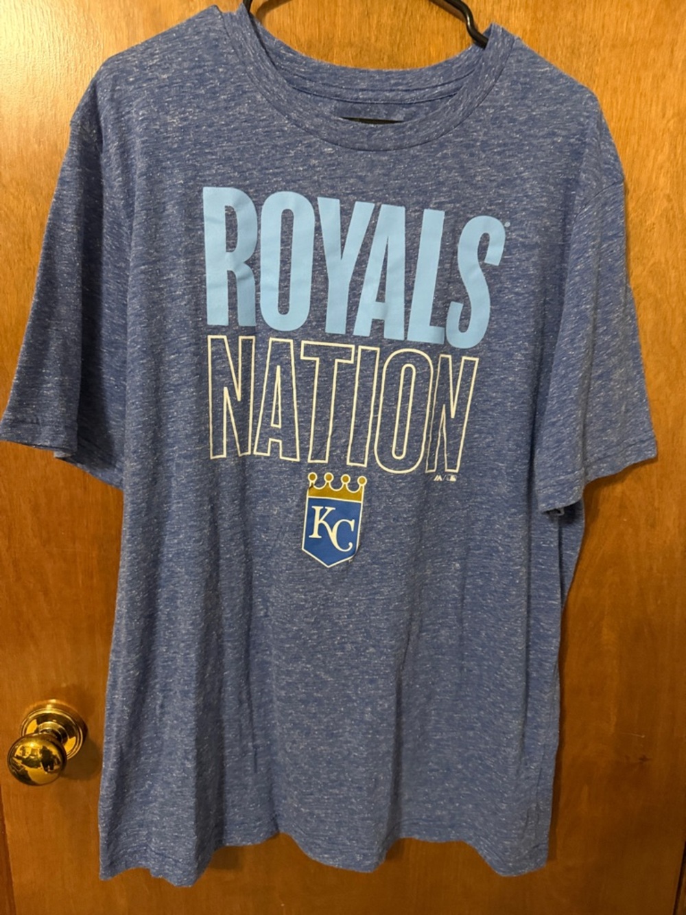 Majestic Blue Heather Royals Nation Graphic Tee